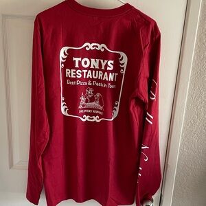 Disney Lady and the Tramp Red Long Sleeve Graphic Tee M